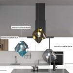 Светильник подвесной Crystallux NUESTRO SP1 CHROME/BLUE NUESTRO