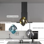 Светильник подвесной Crystallux NUESTRO SP1 CHROME/BROWN NUESTRO