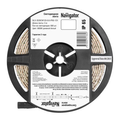 СД Лента Navigator 71 765 NLS-3528СW120-9.6-IP65-12V R5