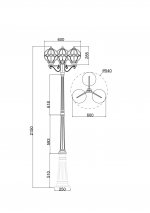 Ландшафтный светильник Maytoni O023FL-03G Via