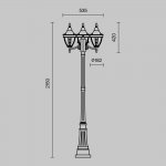 Ландшафтный светильник Maytoni O026FL-03B Rivoli