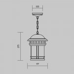 Светильник уличный подвесной Maytoni O031PL-01BR