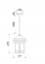 Светильник уличный подвесной Maytoni O031PL-01BR