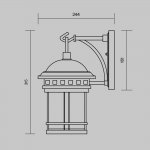 Светильник настенный уличный Maytoni O031WL-01BR Salamanca