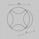 Встраиваемый светильник Maytoni O036-L3B3K Biscotti