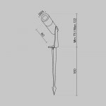 Ландшафтный светильник Maytoni O050FL-L2W3K Bern