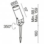 Ландшафтный светильник Maytoni O050FL-L5W3K Bern