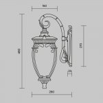 Настенный светильник (бра) Maytoni O414WL-01BZ
