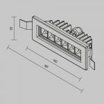 Встраиваемый светильник Maytoni O488DL-L6GF3K Ghost
