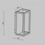 Уличный настенный светильник Outdoor O527WL-L12B3K