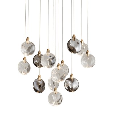 Подвесной светильник OD2440-13 gold/clear+amber+grey Подвесной светильник OD2440-13 gold/clear+amber+grey