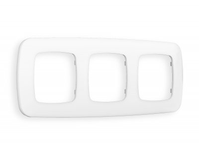 Рамка OMEGA Ecta (Белый матовый) 3-ая OF140123 Ambrella Volt