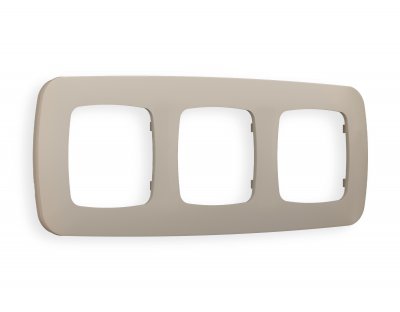 Рамка OMEGA Ecta (Серо-бежевый матовый) 3-ая OF140363 Ambrella Volt