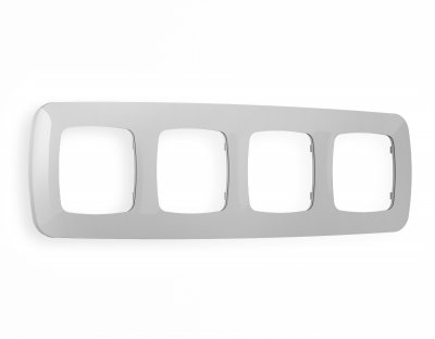 Рамка OMEGA Ecta (Серебро глянец) 4-ая OF140404 Ambrella Volt Рамка OMEGA Ecta (Серебро глянец) 4-ая OF140404 Ambrella Volt