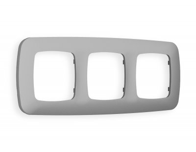 Рамка OMEGA Ecta (Сталь матовый) 3-ая OF140503 Ambrella Volt