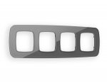 Рамка OMEGA Radian (Антрацит серый Стекло органическое) 4-ая OF320654 Ambrella Volt
