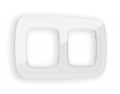 Рамка OMEGA Radian (Белый Стекло закаленное натуральное) 2-ая OF350102 Ambrella Volt