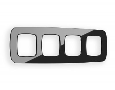 Рамка OMEGA Radian (Черный Стекло закаленное натуральное) 4-ая OF350804 Ambrella Volt