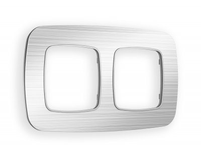 Рамка OMEGA Radian (Серебро Металл шлифованный) 2-ая OF580102 Ambrella Volt Рамка OMEGA Radian (Серебро Металл шлифованный) 2-ая OF580102 Ambrella Volt