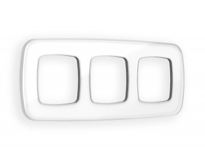 Рамка OMEGA Coint (Белый Стекло органическое/Серебро) 3-ая OF640133 Ambrella Volt