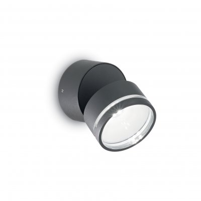 

Светильник бра Ideal lux OMEGA ROUND AP1 ANTRACITE (172552, OMEGA ROUND AP1 ANTRACITE