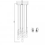 Подвесной светильник OMG07287-9 gold OMG07287-9 gold Delight