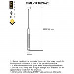 Светильник подвесной Omnilux OML-101626-20 Arcore