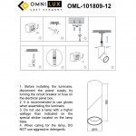 Светильник встраиваемый-накладной Omnilux OML-101809-12 Arlate
