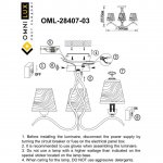 Люстра потолочная Omnilux OML-28407-03 Ugento