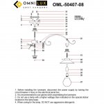 Люстра потолочная Omnilux OML-50407-08 Fontelo