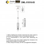 Светильник подвесной Omnilux OML-51816-05 Vepri