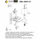 Светильник настенный бра Omnilux OML-56501-01 Farneta