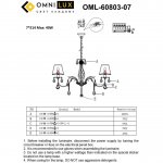 Люстра подвесная Omnilux OML-60803-07 Cremona