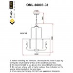 Люстра подвесная Omnilux OML-66003-08 Borno
