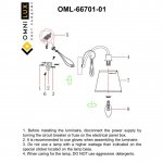 Светильник настенный (Бра) Omnilux OML-66701-01 Recco