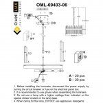 Люстра подвесная Omnilux OML-69403-06 Oriolo