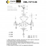 Люстра подвесная Omnilux OML-74713-06 Senis