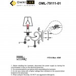 Светильник бра Omnilux OML-79111-01 Mezzano