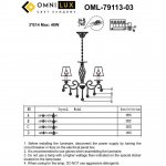 Люстра подвесная Omnilux OML-79113-03 Mezzano
