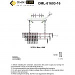 Люстра подвесная Omnilux OML-81603-16 Reggiolo