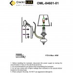 Светильник настенный (Бра) Omnilux OML-84601-01 Aviano