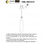 Светильник подвесной Omnilux OML-99616-01 Parrini