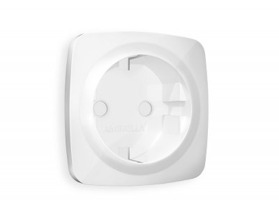 Лицевая панель OMEGA (Белый глянец) для электрической розетки с заземлением QUANT OP1060 Ambrella Volt