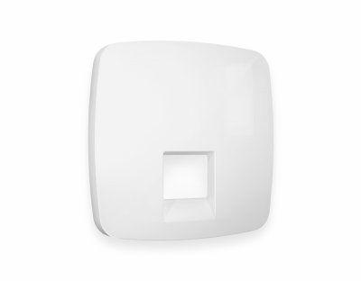 Лицевая панель OMEGA (Белый глянец) для компьютерной/телефонной розетки RJ-45/RJ-11 QUANT OP1120 Ambrella Volt