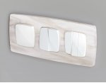 Лицевая панель OMEGA (Белый матовый) для 2-кл выключателей QUANT OP1230 Ambrella Volt