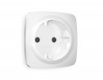 Лицевая панель OMEGA (Белый матовый) для электрической розетки с/з со шторками QUANT OP1270 Ambrella Volt