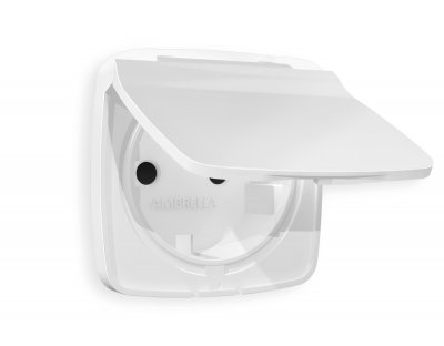 Лицевая панель OMEGA (Белый матовый) для электрической розетки с/з со шторками и крышкой IP44 QUANT OP1280 Ambrella Volt Лицевая панель OMEGA (Белый матовый) для электрической розетки с/з со шторками и крышкой IP44 QUANT OP1280 Ambrella Volt