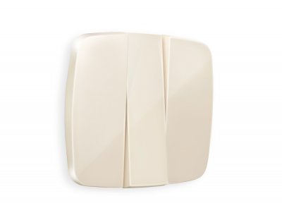 Лицевая панель OMEGA (Бежевый глянец) для 3-клавишных выключателей QUANT OP3050 Ambrella Volt