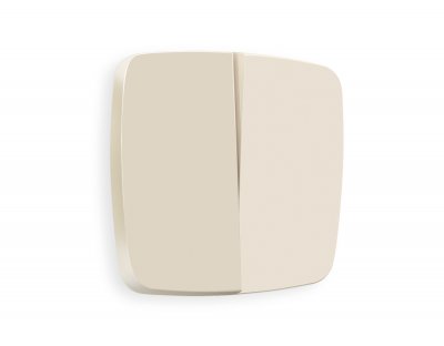 Лицевая панель OMEGA (Бежевый матовый) для 2-кл выключателей QUANT OP3230 Ambrella Volt