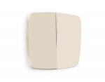 Лицевая панель OMEGA (Бежевый матовый) для 2-кл выключателей QUANT OP3230 Ambrella Volt